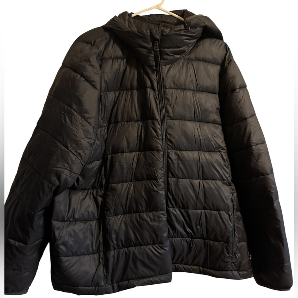 Abercrombie & Fitch Down Puffer Jacket Men Large Packable Hooded black